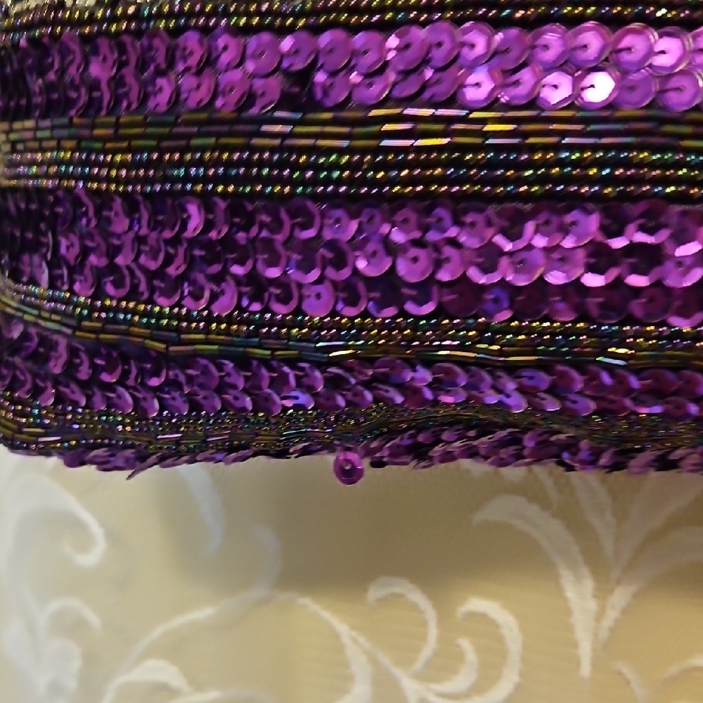 Purple Beaded Bag - Picture 7 of 8